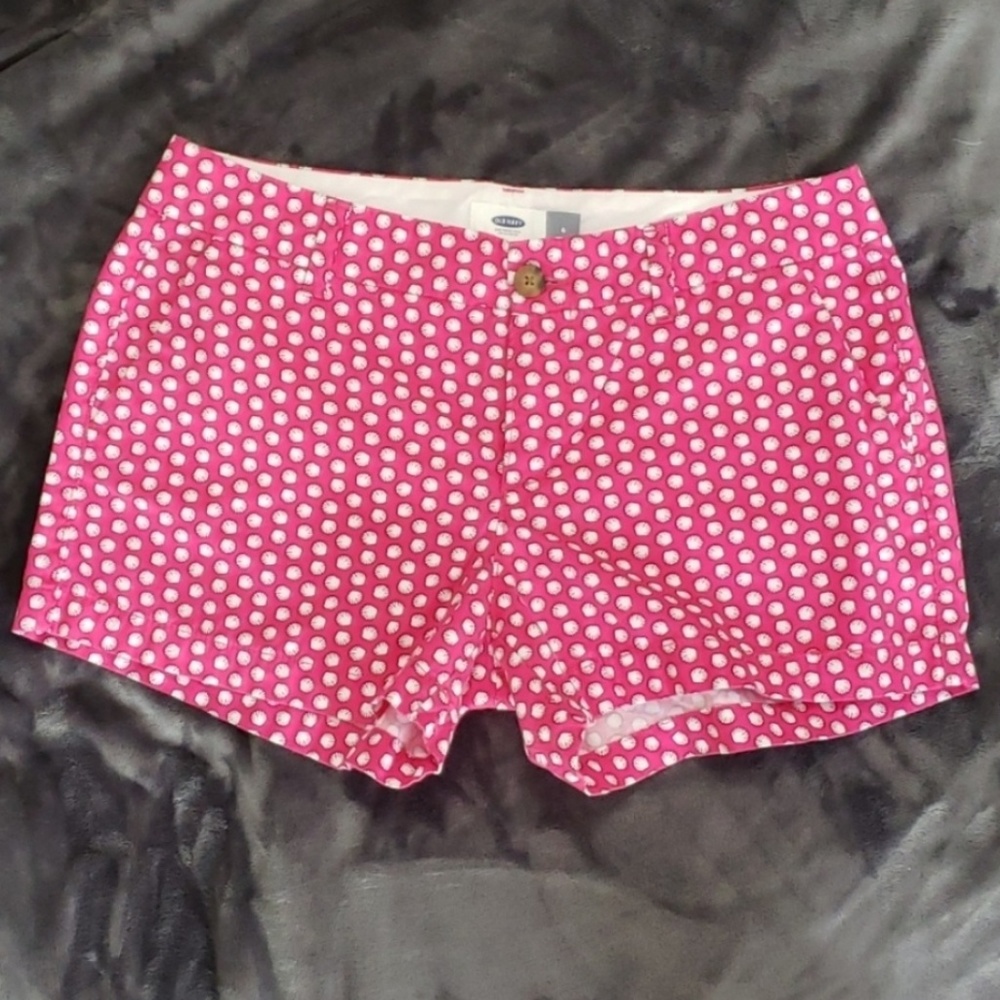 Old Navy Pink and White Shell Shorts